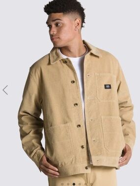 Vans Drill Chore Coat Corduroy Cord Taos Taupe men’s size small jacket tan